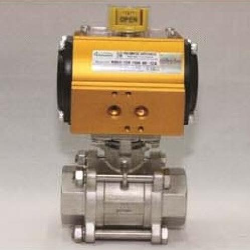 Double Pneumatic automatic 3Piece Ball valve