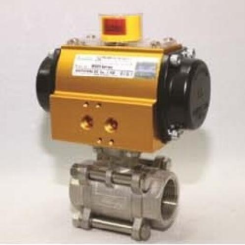 Single Pneumatic automatic 3Piece Ball valve