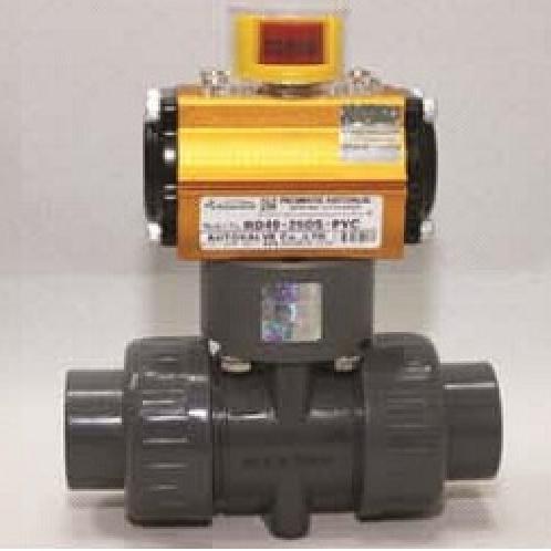 Single Pneumatic automatic 2Way PVC Ball valve